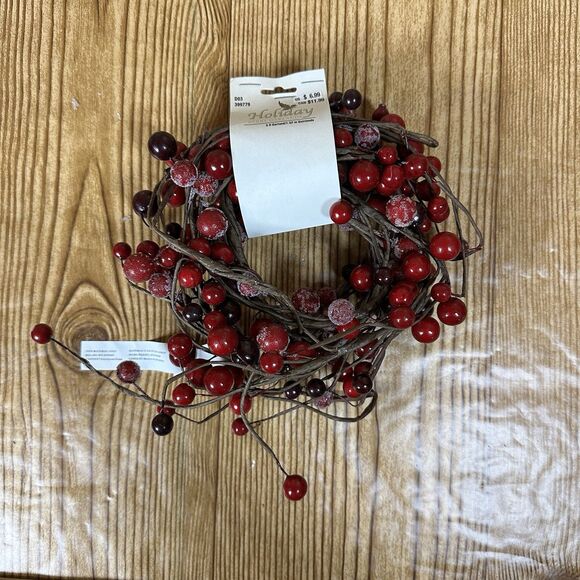 Holiday Berry Garlands Primitive Pip Berry Garland 5ft Set Of 2 & Mini Pine Come - Picture 6 of 12